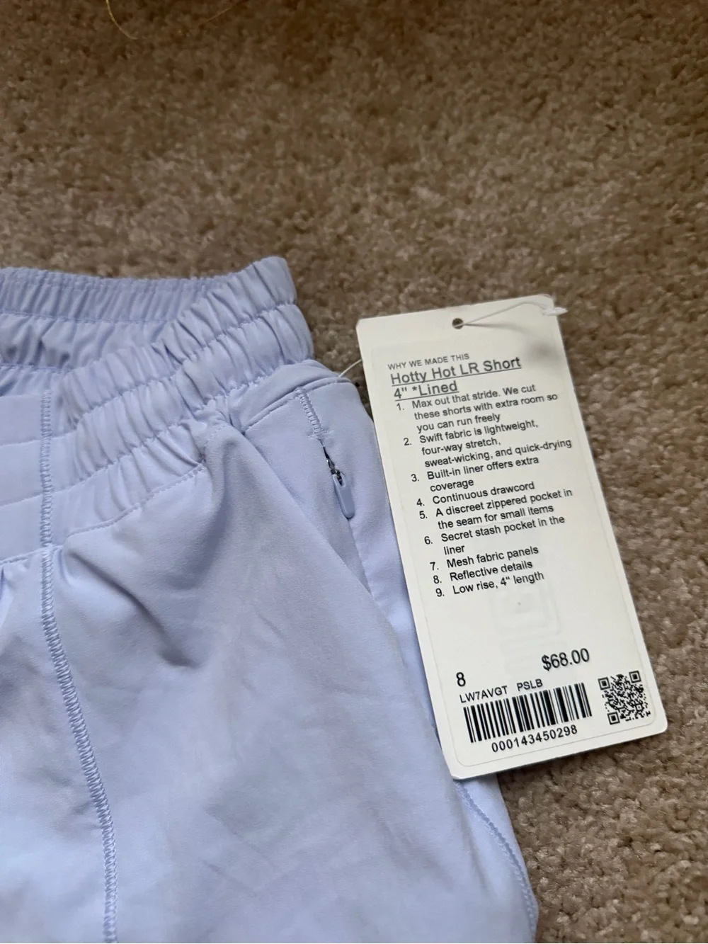 lululemon athletica Hotty Hot Lined Shorts - Light Lavender